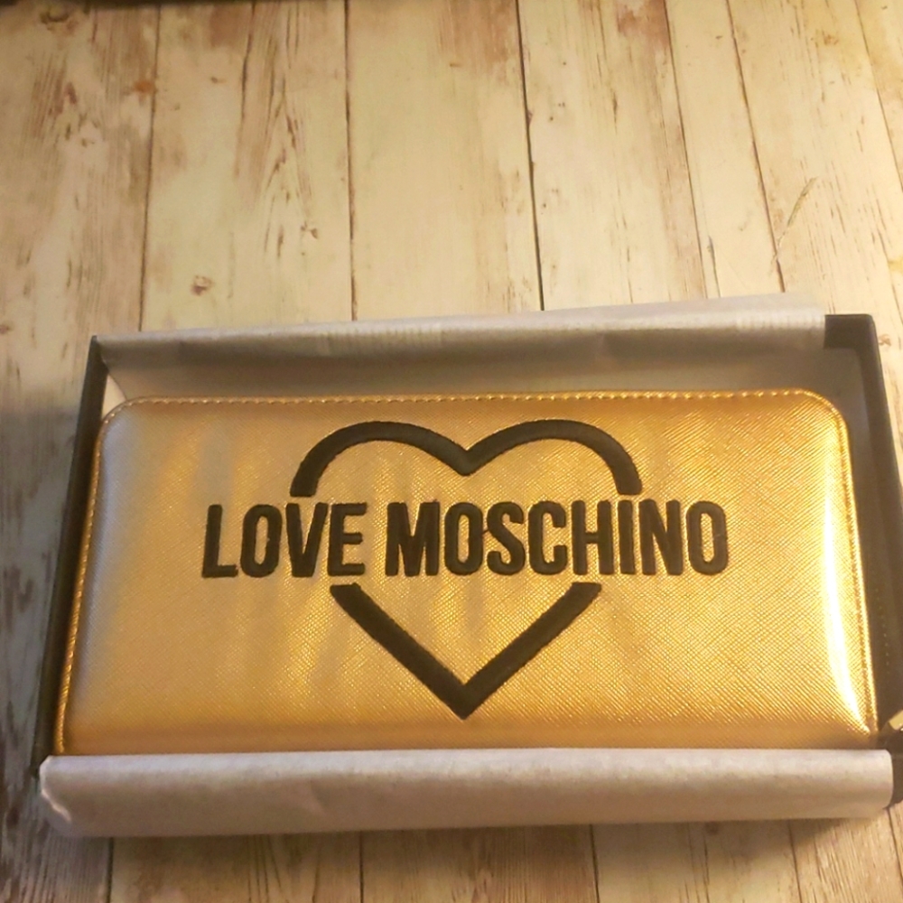 Moshino Black and Gold Wallet